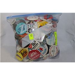 BAG OF ASSORTED COLLECTIBLE BUTTONS