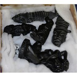 FLAT FILLED WITH LAVA & ASH MASKS & STATUES