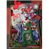 Image 1 : BOX W/SANTA, DEER, STOCKINGS, TREE