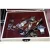 Image 1 : LARGE JEWELLERY BOX WITH COLLECTION OF WATCHES