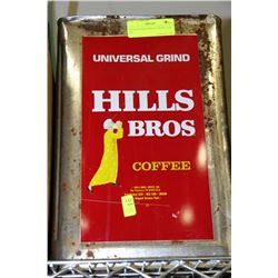 ANTIQUE HILLS BROS COFFEE 20LB TIN