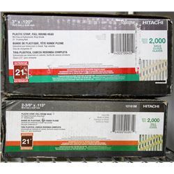 TWO BOXES OF HITACHI NAILS - 3" X 0.120" FRAMING &