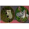 Image 1 : PAIR OF LEMUR PAINTINGS ON WOOD - SIGNED BY ARTIST