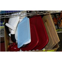 BOX W/NEW BAKING SUPPLIES INCL. BAKING