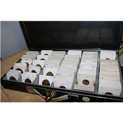 OLD METAL BOX FULL OF MISC. LARGE COIN COLLECTION