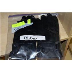 2 PACK OF MEN'S LEATHER GLOVES - SIZE S