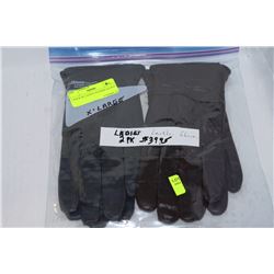 2 PACK OF LADIES LEATHER GLOVES - SIZE XL
