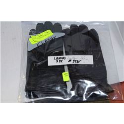 2 PACK OF LADIES LEATHER GLOVES - SIZE XL