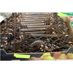 FLAT OF BRONZE TONE CORNUCOPIA WALL HANGINGS