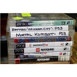 BUNDLE OF 8 PS3 GAMES