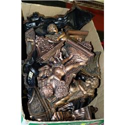 BOX OF COPPER CRAFT CHERUBS