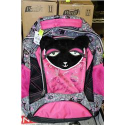 BLACK & PINK GIRLS KITTEN BACKPACK