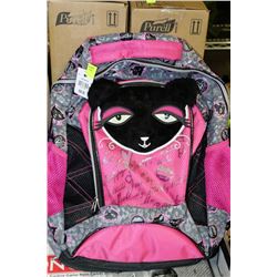 BLACK & PINK GIRLS KITTEN BACKPACK