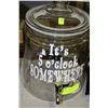 Image 1 : 2 GALLON DRINK DISPENSER -IT'S 5 O'CLOCK SOMEWHERE