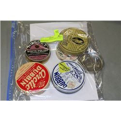 BUNDLE OF VINTAGE SHOE POLISH CONTAINERS