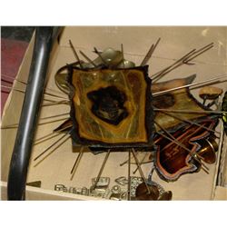 BOX OF COPPER & BRASS ITEMS