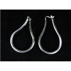STERLING SILVER HOOP EARRINGS (2.3g)