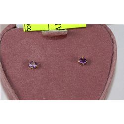 14KT GOLD AMETHYST EARRINGS