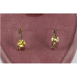 STERLING SILVER CITRINE EARRINGS
