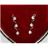 Image 1 : 10KT GOLD CUBIC ZIRCONIA DROP STYLE EARRINGS