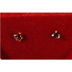 10KT GOLD GARNET EARRINGS