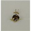 Image 1 : 10KT GOLD SMOKEY TOPAZ PENDANT