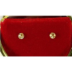 14KT GOLD CITRINE EARRINGS