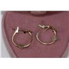 Image 1 : 14KT GOLD HEART HOOP EARRINGS