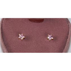 14KT GOLD CUBIC ZIRCONIA EARRINGS