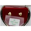 Image 1 : 10KT GOLD HEART SHAPED EARRINGS