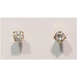 #4-14K GOLD DIAMOND (0.19CT) EARRINGS