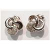 Image 1 : #5-STERLING SILVER DIAMOND (0.30CT) EARRINGS