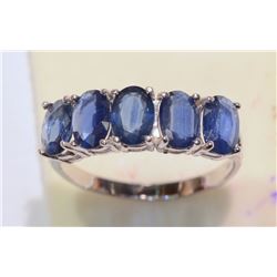 #6-10K WHITE GOLD SAPPHIRE (3.0CT) RING