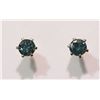 Image 1 : #10-14K GOLD BLUE DIAMOND (0.45CT) EARRINGS