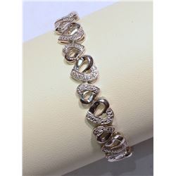 #11-STERLING SILVER DIAMOND (0.50CT) BRACELET