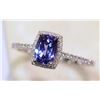 Image 1 : #13-10K GOLD TANZANITE & DIAMOND (0.30CT) RING