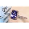 Image 2 : #13-10K GOLD TANZANITE & DIAMOND (0.30CT) RING