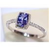 Image 3 : #13-10K GOLD TANZANITE & DIAMOND (0.30CT) RING