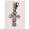 Image 2 : #14-14K WHITE GOLD PINK SAPPHIRE (0.70CT) &