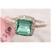 Image 1 : #22-14K GOLD EMERALD (1.60CT) & DIAMOND (0.37CT)