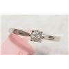 Image 1 : #28-14K WHITE GOLD DIAMOND (0.25CT) SOLITAIRE RING