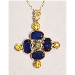 #29-14K GOLD YELLOW & BLUE SAPPHIRE (2.35CT)