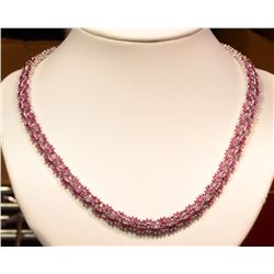 #31-STERLING SILVER RUBY (APPROX. 50.0CT) NECKLACE