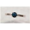 Image 1 : #32-14K WHITE GOLD BLUE DIAMOND (0.35CT) SOLITAIRE