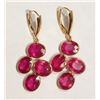 Image 1 : #35-14K GOLD RUBY (20.0CT) EARRINGS
