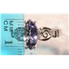 Image 2 : #38-14K WHITE GOLD TANZANITE RING