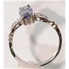 Image 4 : #38-14K WHITE GOLD TANZANITE RING