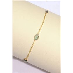 #39-14K GOLD ALEXANDRITE (1.30CT) BRACELET