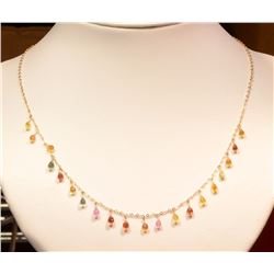 #43-10K GOLD MULTI-COLOURED SAPPHIRE (9.0CT)