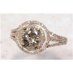 #44-14K GOLD DIAMOND (1.42CT) RING WITH 122 SINGLE